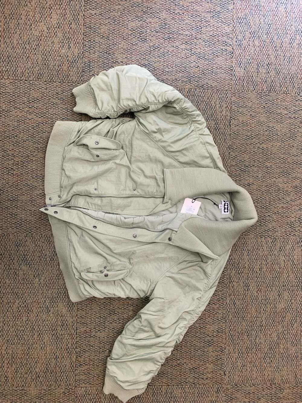 KBB by Kahlana Khaki Green Puffer Bomber Jacket